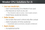 Weaker CPU - JavaScript Solutions