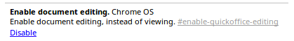 chromeOS enable office editing