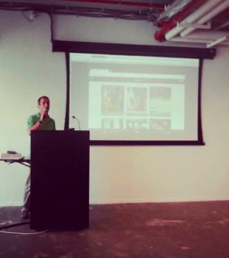 Ido talking in the campus on cloud