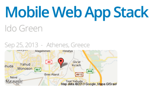 Mobile web app stack