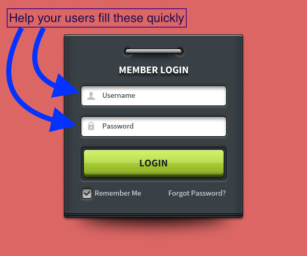 login form example