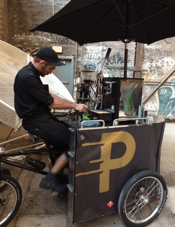 A cool "Green" espresso bar